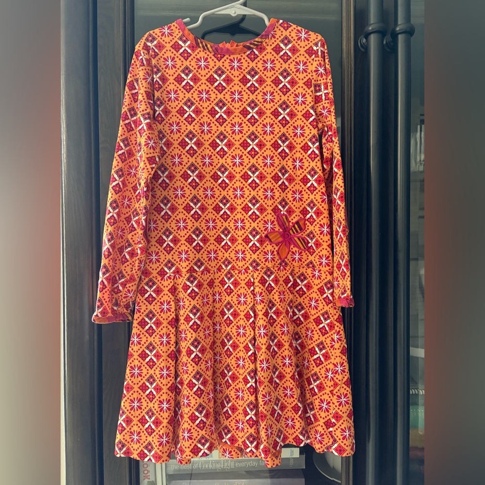 Hanna Andersson Orange and Pink Girls Dress